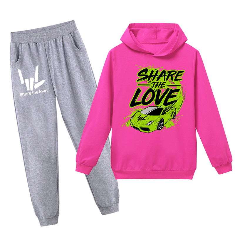 Spring And Autumn Printed Hoodie Set For Children_voghion.com