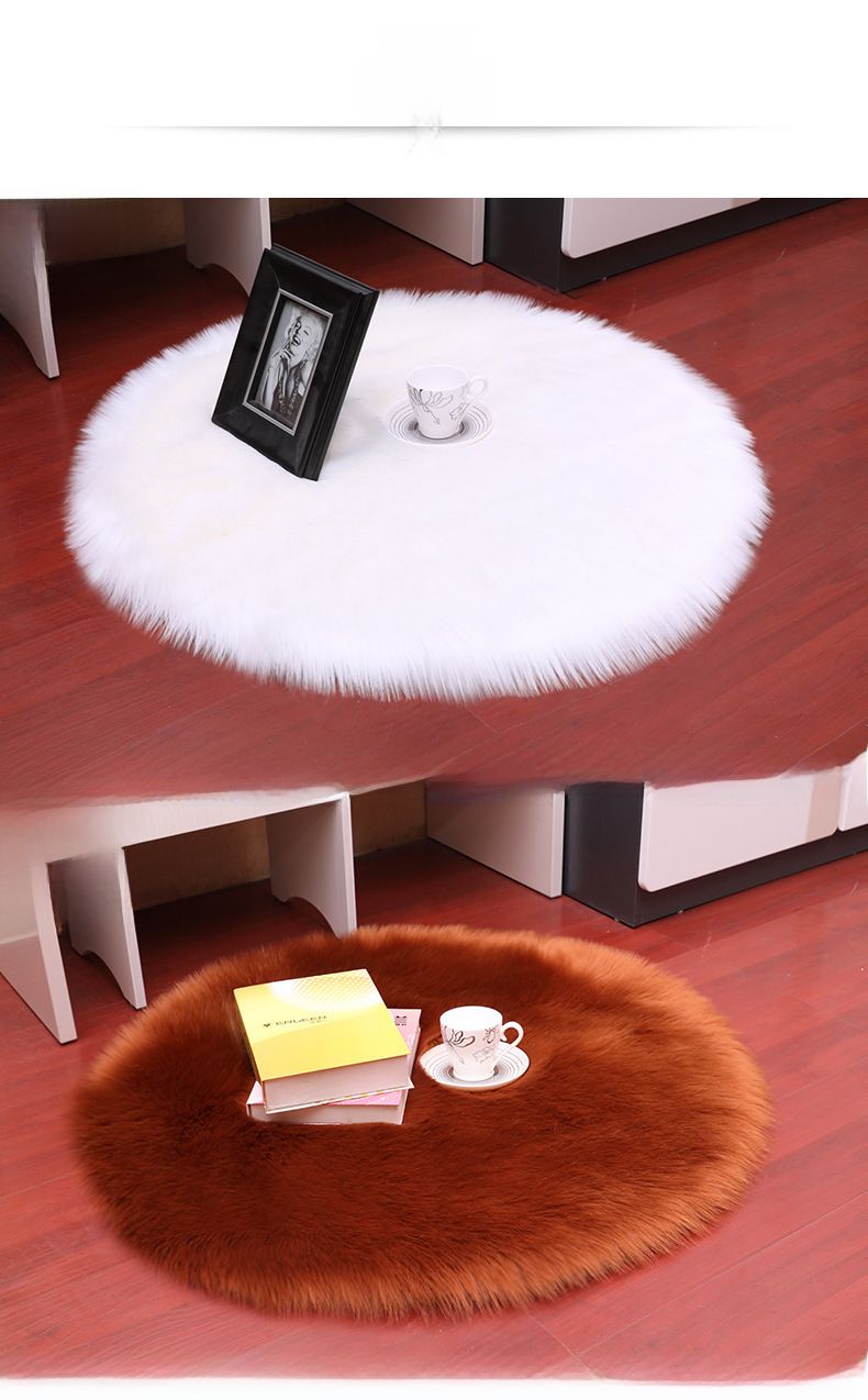 tappeto rotondo in lana di peluche tappetino per pavimento casa interno tappeto decorativo completo_voghion.com