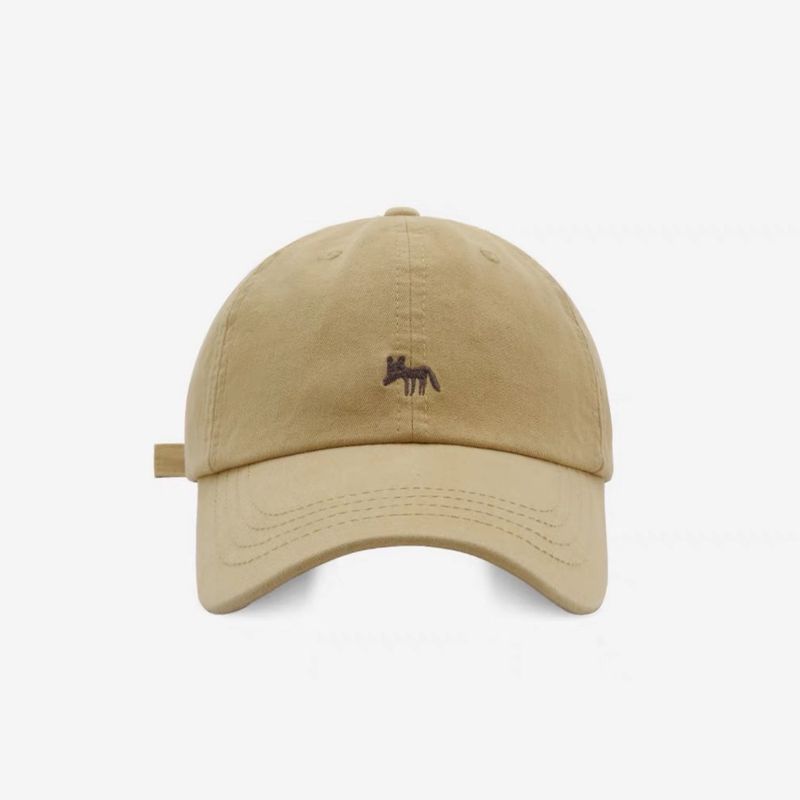 Cute Versatile Little Fox Embroidered Baseball Unisex Spring Summer Korean Street Fashion Duckbill Cap Face Slimming_voghion.com