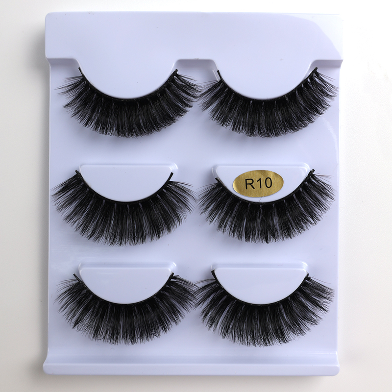 Pairs 6D 3 False Eyelashes Multilayer Thick Imitation Mink Hair Natural Dramatic Long Wispy Lashes Makeup_voghion.com