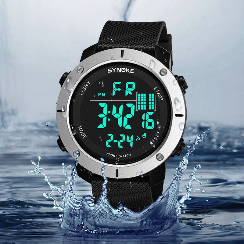 Shinuo Ke New Outdoor Multi-Functional Student Large Dial Men's Sports Electronic Watch Waterproof_voghion.com
