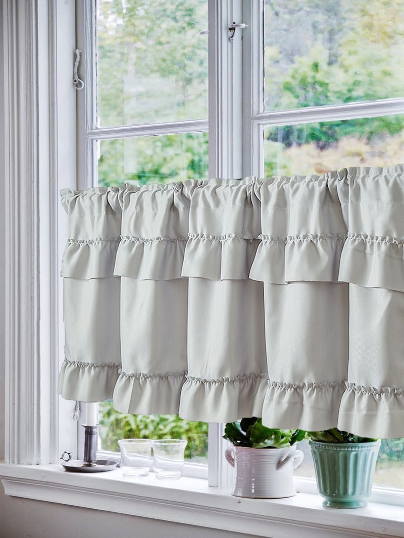 Cortinas semitransparentes modernas – cortinas de poliéster com babados para sala de estar (forro 100% blackout opcional, sem necessidade de furação, branco/prata/verde)_voghion.com