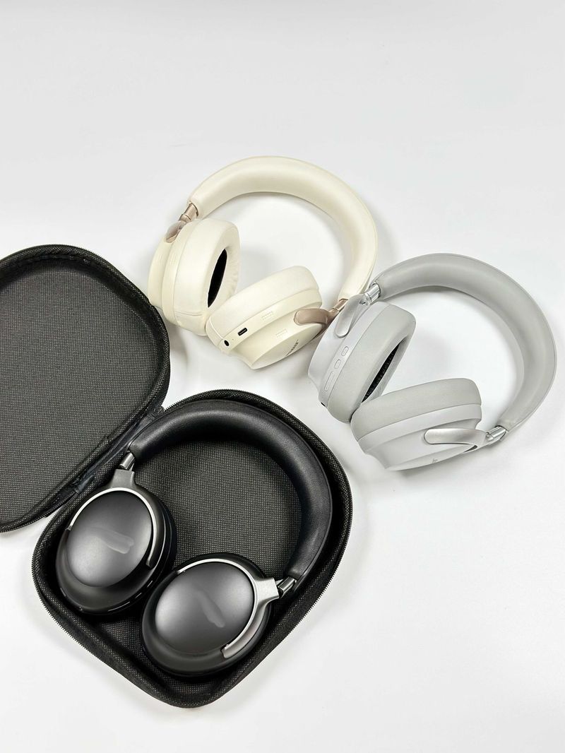 Nieuwe QC55 ULTRA Bluetooth 3D stereo hoofdtelefoon met katoenen band en leren tas QC65 draadloze oordopjes met ruisonderdrukking_voghion.com