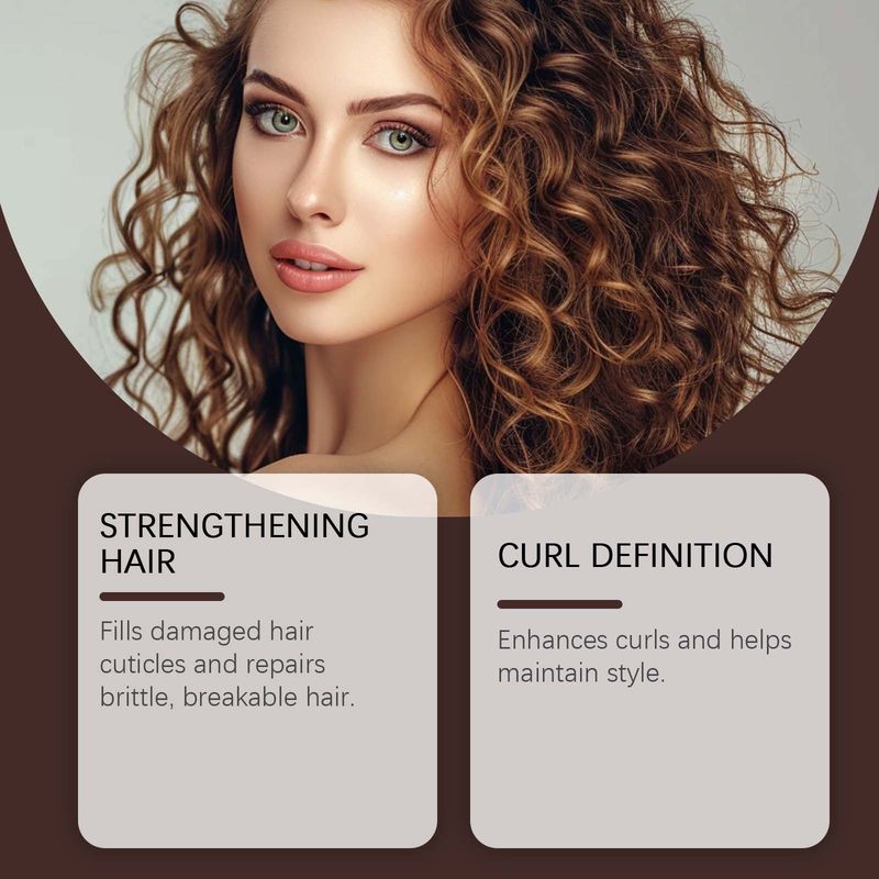 HOEGOA Erfrischende, feuchtigkeitsspendende, nährende Haarcreme für natürliche Locken und langanhaltendes Styling_voghion.com