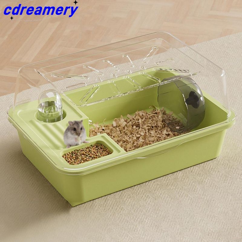 Transparent Hamster Cage Kid-friendly Hamster Enclosure Spacious Double Layer Hamster Cage With Top Opening For Small For Bunny_voghion.com