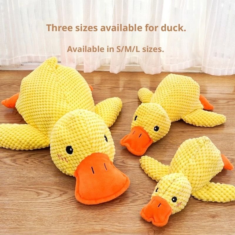 Pet Products Cat Self-Hi Duck Grinding Teeth Biting Sound Cartoon Duck Dog Interactive Plush Toy Accompanying Sleeping Duck_voghion.com