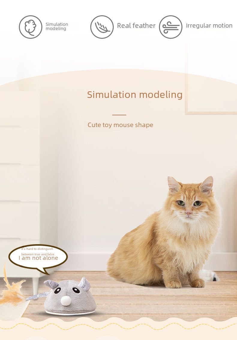 Electric mouse pet toy cat toy electric interactive self-Hi cat toy smart walking cat toy_voghion.com