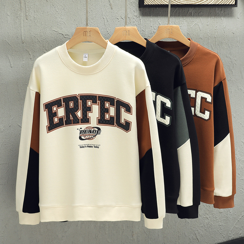 Kerek nyakú pulóver tavaszi és őszi viseletre, új alsóing, hosszú ujjú felső, laza szabású, lezser divatmárka_voghion.com