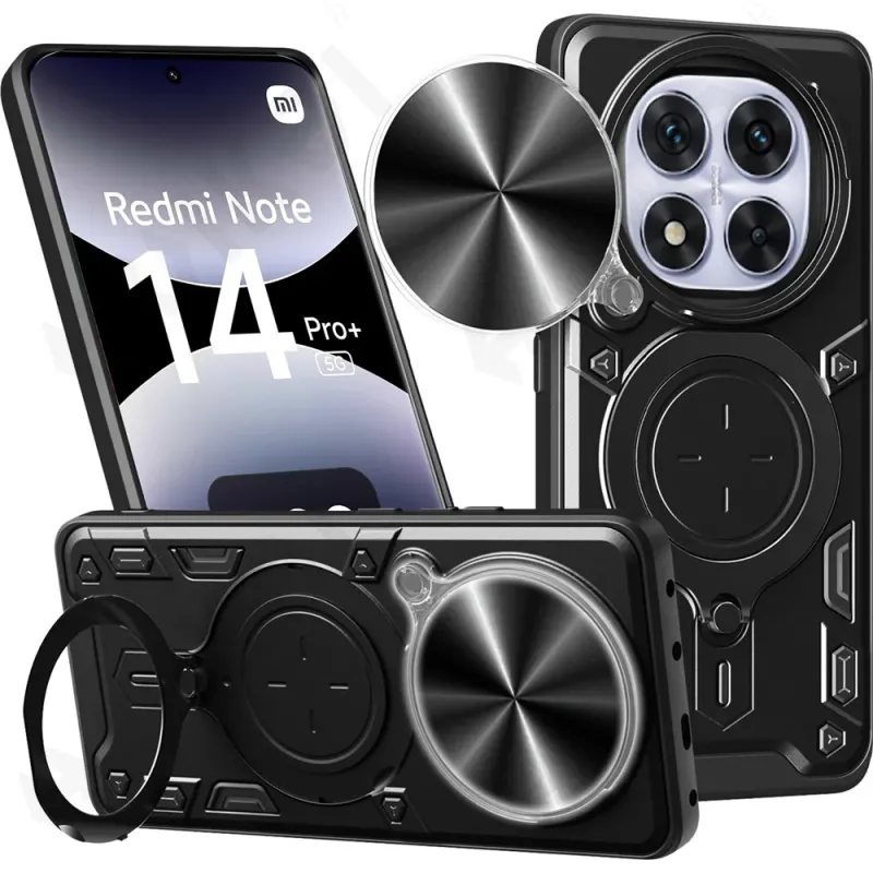Case voor Xiaomi 14T Redmi Note 14 13 Pro Plus 4G 5G 14C Note 13 Pro Magnetische Rotat Camera Slide Protector Ring 360 Stand Cover_voghion.com