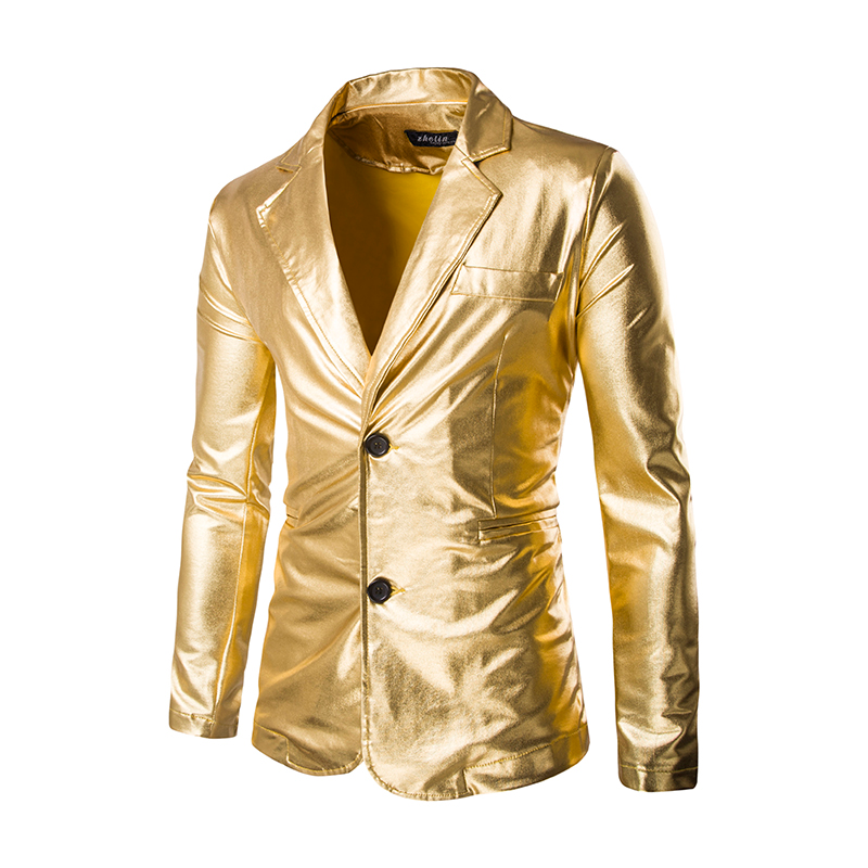 Nuovo completo da uomo slim fit con viso luminoso placcato in oro ZT-A11_voghion.com