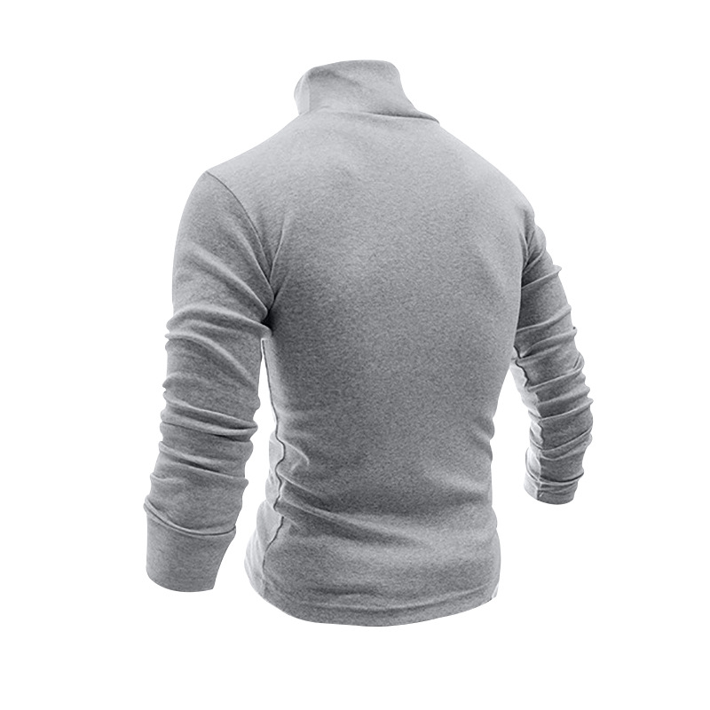 Hochelastischer Rollkragenpullover aus gestricktem Kaschmir für Herren mit dicker, warmer Unterwolle_voghion.com