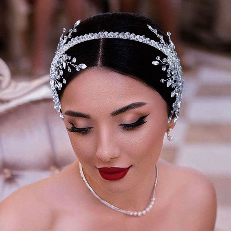 Copricapi da sposa, cerchietti con perline di cristallo pressate, cerchietti con strass fatti a mano, corone per capelli, accessori per capelli da abito_voghion.com