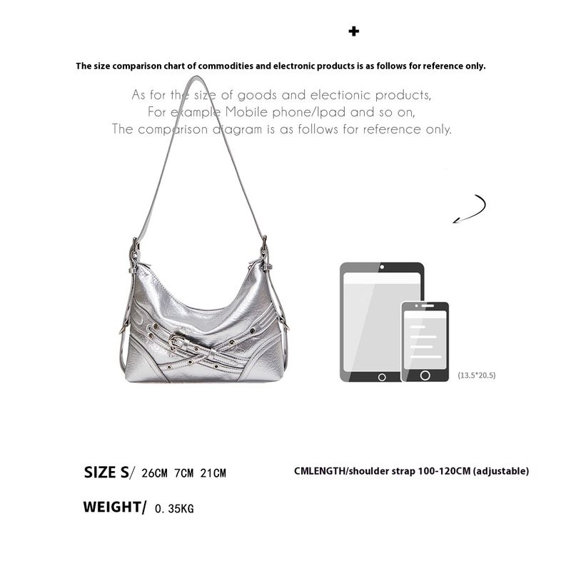 Borsa a tracolla monospalla sottobraccio piccola e versatile da pendolare, stile Spicy Girl, 2024, design motociclistico_voghion.com