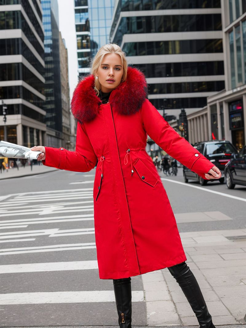 Women's one dress three wear pie overcome detachable long fashion Korean version plus cashmere warm Warm jacket jacket tooling quilts_voghion.com