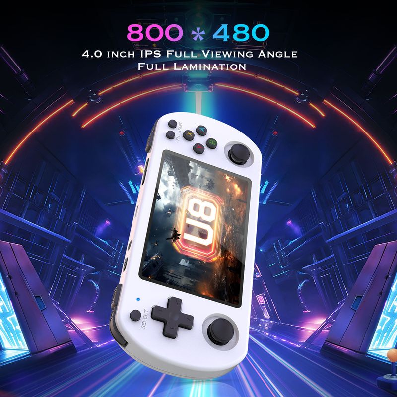 U8 Retro Handheld Game Console - 4.0 Inch IPS Screen, Open Source Linux System, Portable Gaming Device For Classic Games_voghion.com