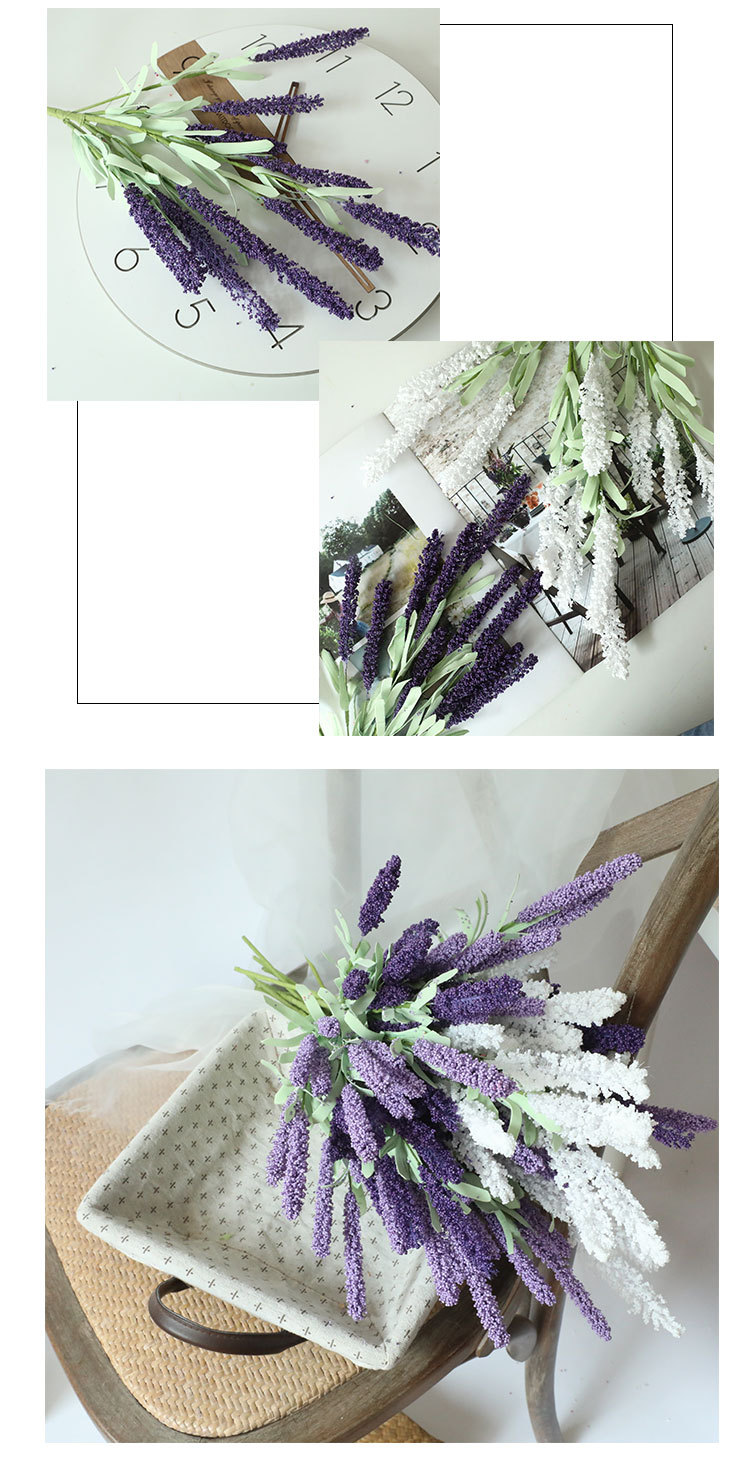 12 fiori di lavanda in schiuma PE di Provenza forniture per matrimoni fiori finti decorazione fiori finti_voghion.com