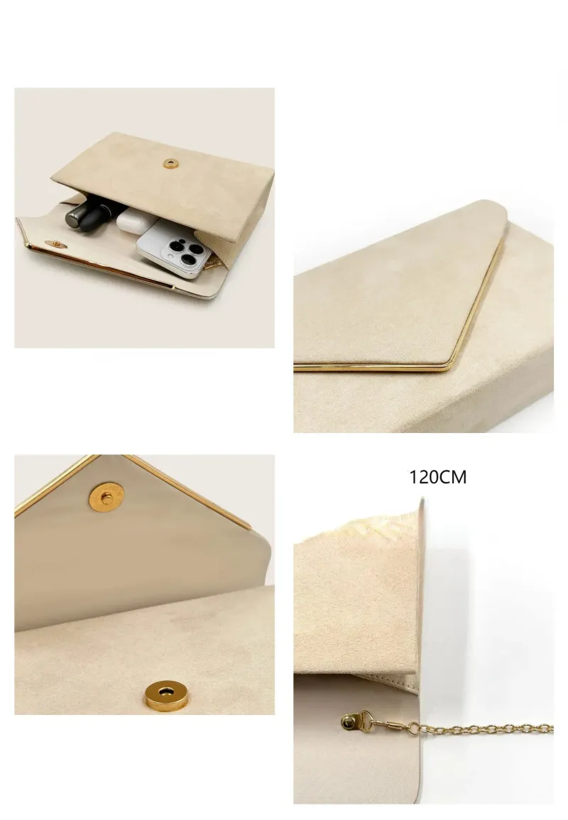 Borse a busta in velluto, portafogli da sera, pochette di alta qualità, abiti da banchetto, pochette a tracolla con catena._voghion.com