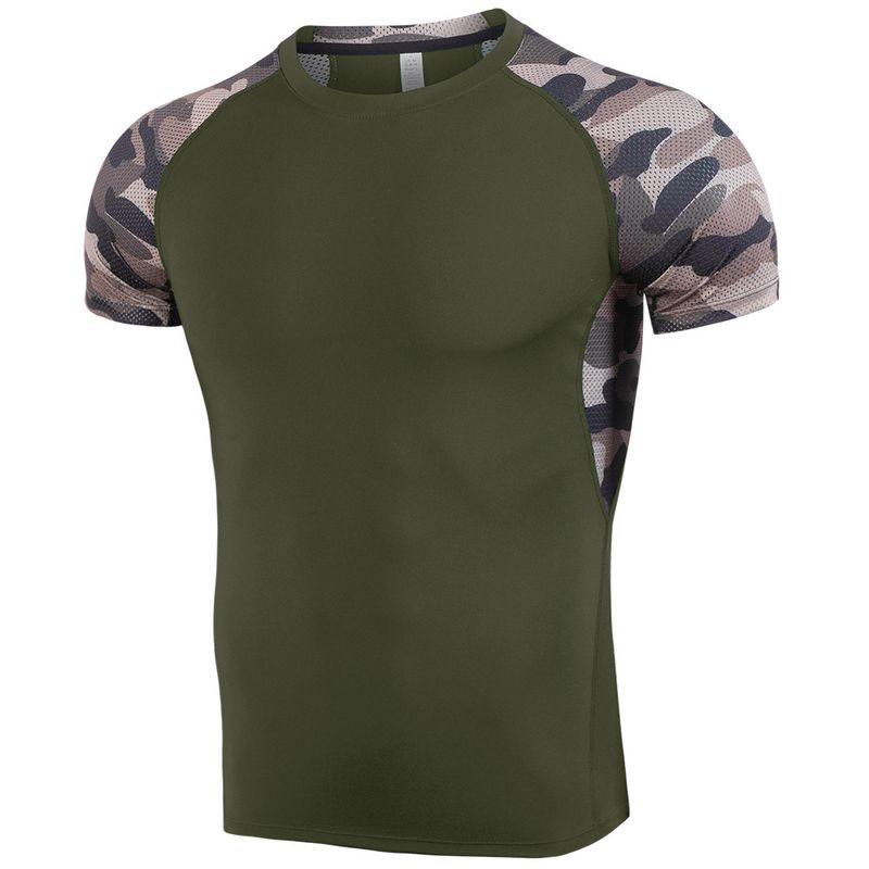 Sigutu Sports Speed Dry T-krekls Vīriešu Summer Stretch PRO Tight Running Training Īsām piedurknēm Fitnesa Apģērbi_voghion.com