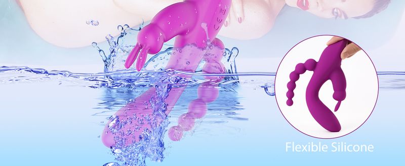 3-in-1-G-Punkt-Rabbit-Analdildo-Vibrator, Spielzeug für Erwachsene mit 7 Vibrationsmodi für Frauen – Adorime Silikon, wasserdicht_voghion.com