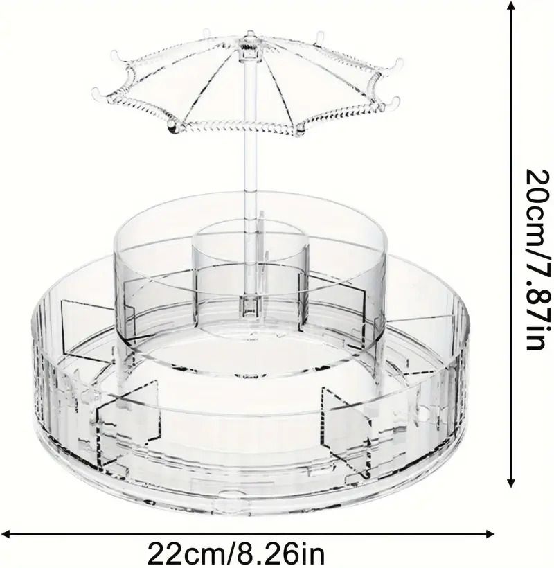 ACZT Cosmetic Rotating Storage Box Goods Shelf_voghion.com