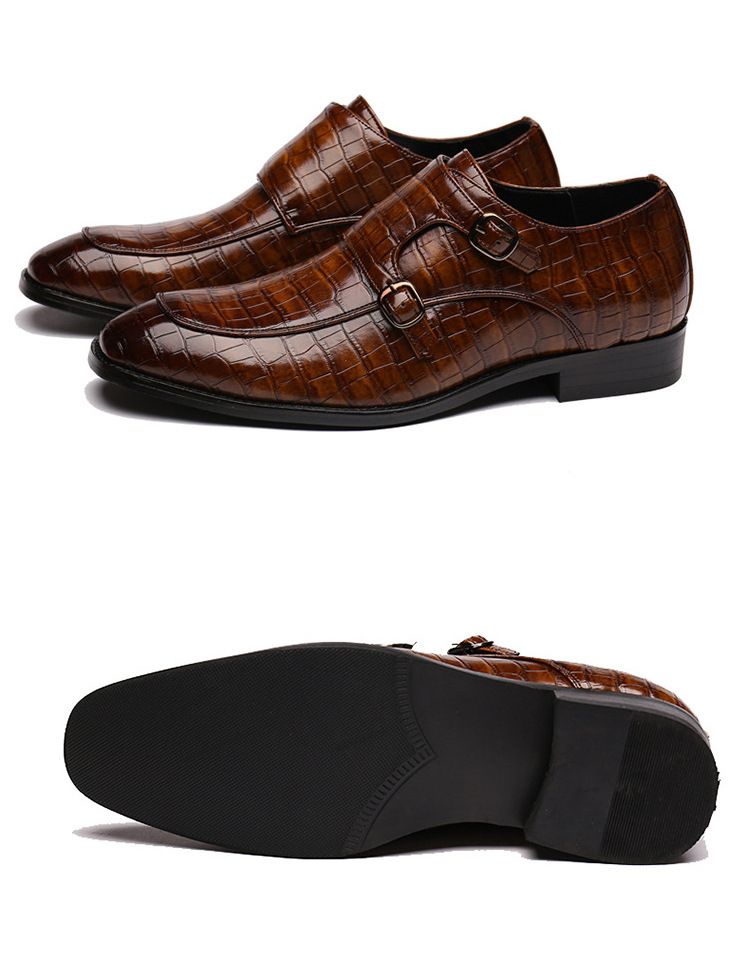 Herren Oxfords Mit Alligator-Krokodil-Print, Modische Schnürschuhe_voghion.com