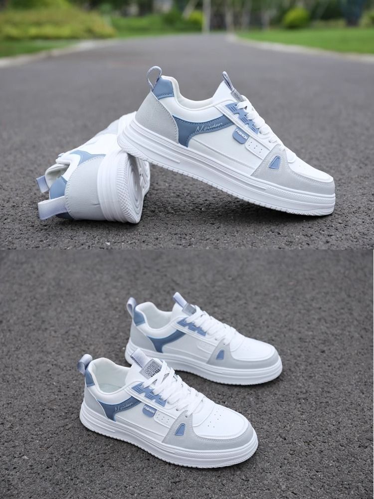 Férfi cipők Vízálló Csúszásgátló Alkalmi Mindenhez illő Kis Fehér Cipő Diák Tisztasági Cipő_voghion.com