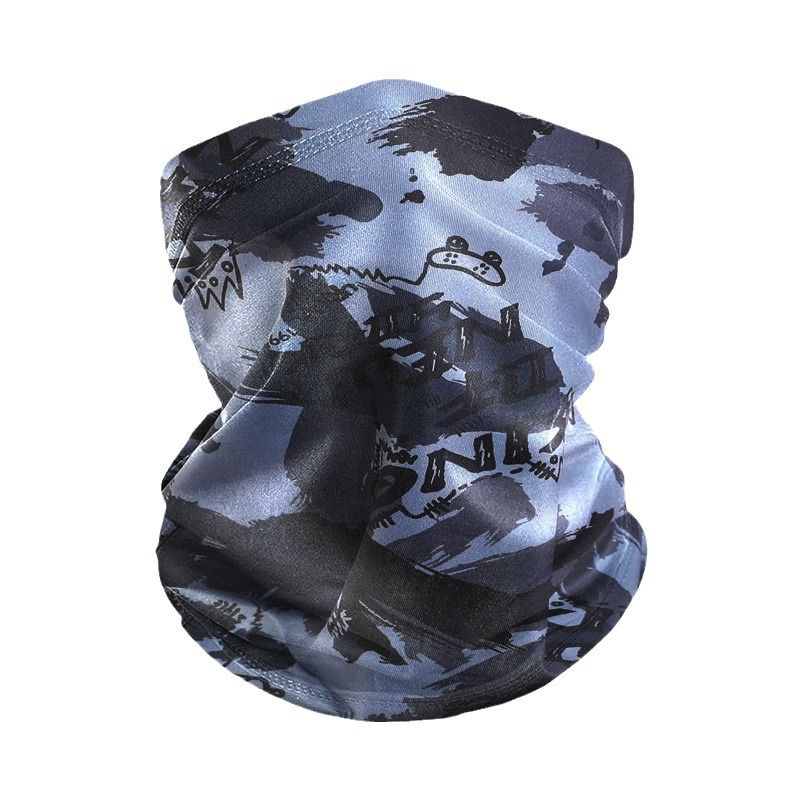 LazyZoom Sun Protection Mask Two-Piece Set For Men, Ice Silk Sleeves, Cycling Gaiter, Neck Guard, Mask, Summer Headscarf,_voghion.com