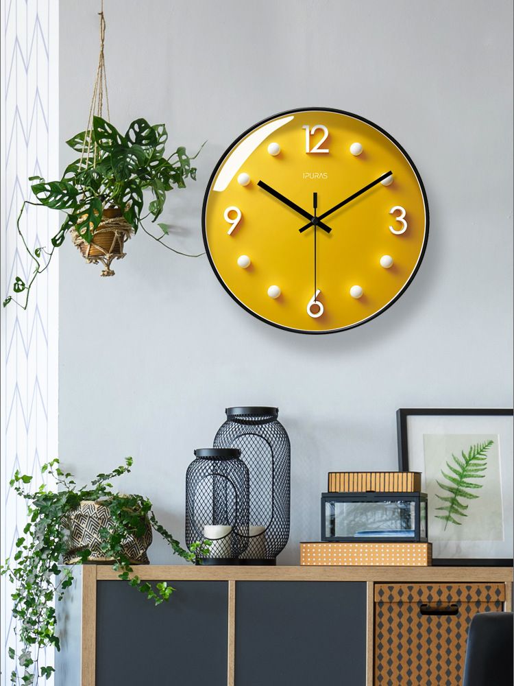 Yipula 7298 Orologio al quarzo silenzioso semplice e moderno, creativo, alla moda, nordico, per soggiorno, camera da letto, decorazione_voghion.com