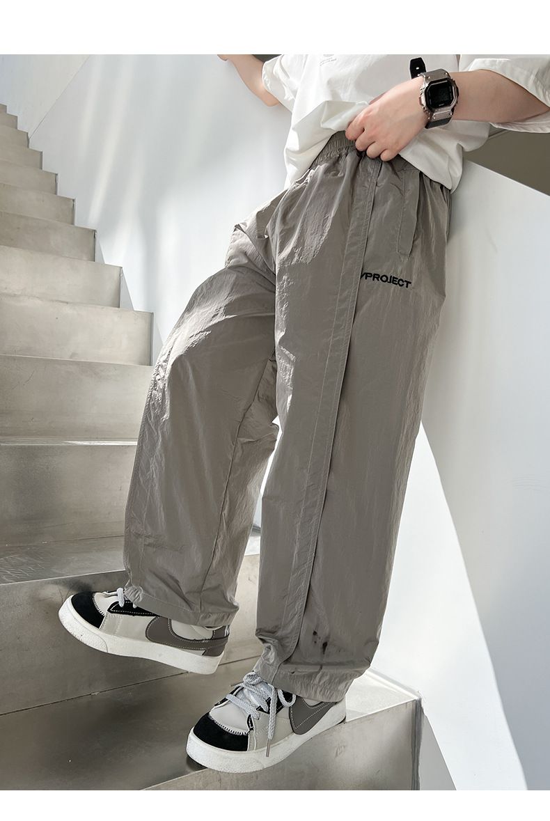 Îmbrăcăminte pentru copii, pantaloni subțiri cu uscare rapidă pentru băieți, 2024, noi, de mărime medie și mare, impermeabili casual de vară_voghion.com