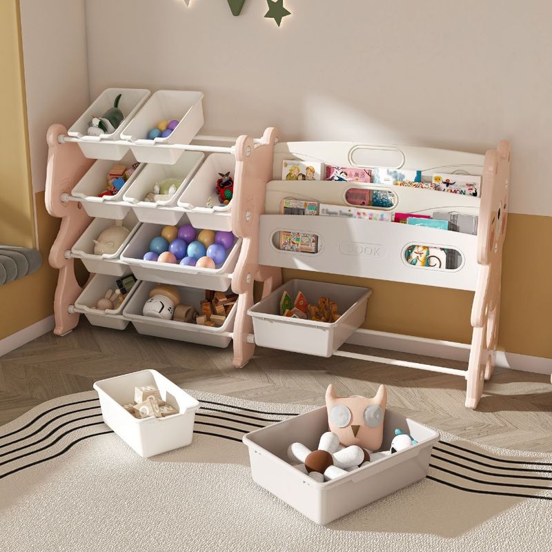 Toy Storage And Tier Toy And Toy Toy Toy With 2 Storage Bookshelf For Storage Organizer With Bookshelf Shelf 12 Organizer Bins_voghion.com