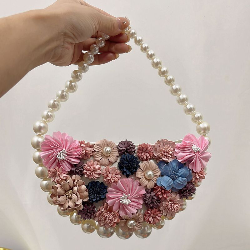 Women's Bags Celebrity Blogger Handbag Fairy Evening Bag Pearl Diamond Flower Underarm Bag Handbag_voghion.com