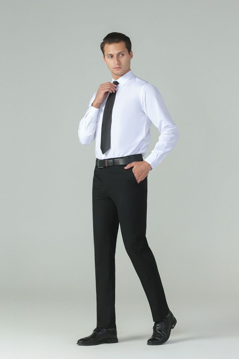 Camicia bianca da uomo Advanced Sense Of Fashion Business Abbigliamento formale_voghion.com