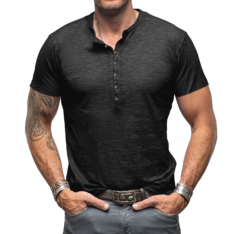Maglietta Henley in bambù a maniche lunghe, da uomo, estiva, da esterno, 2025d_voghion.com