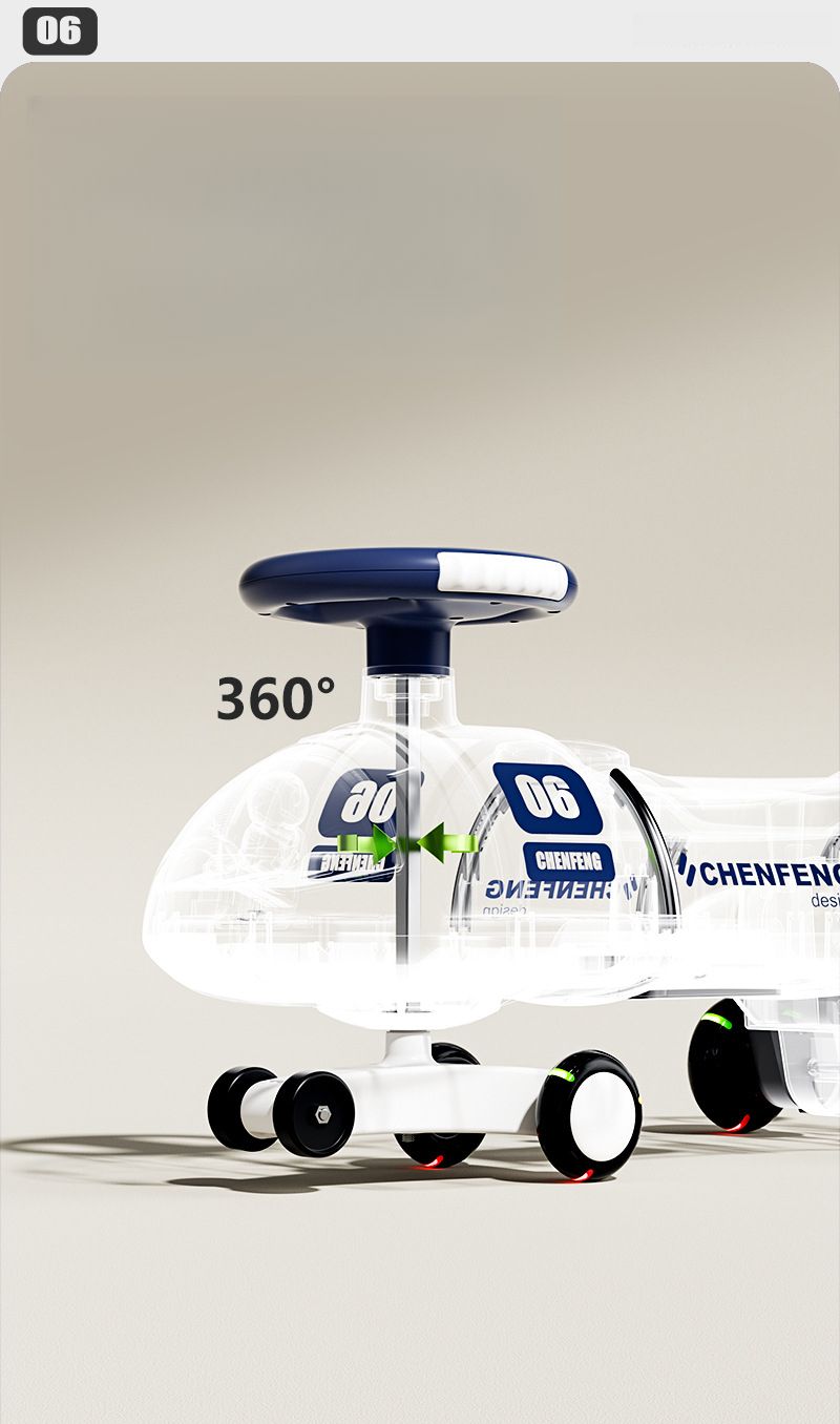 Children's Electric Twist Anti-Tip Universal Wheels Ride-On Adult Rechargeable Boys Girls Baby Scooter Swing Car_voghion.com