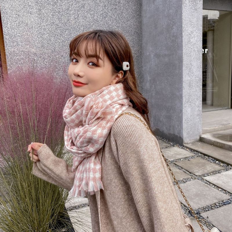 Neue diamant karierten für frauen herbst und winter Koreanische version, kaschmir warme schal, verdickt_voghion.com