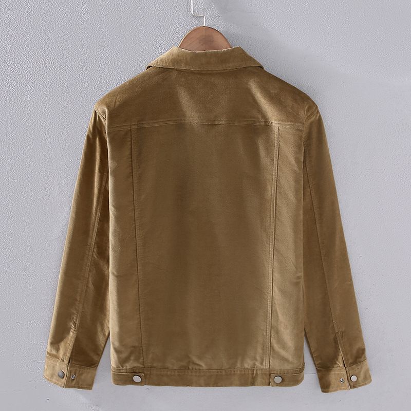 Giacca in velluto a coste da uomo, autunno, risvolto, a righe, casual, da lavoro, giacca alla moda da uomo, capospalla_voghion.com