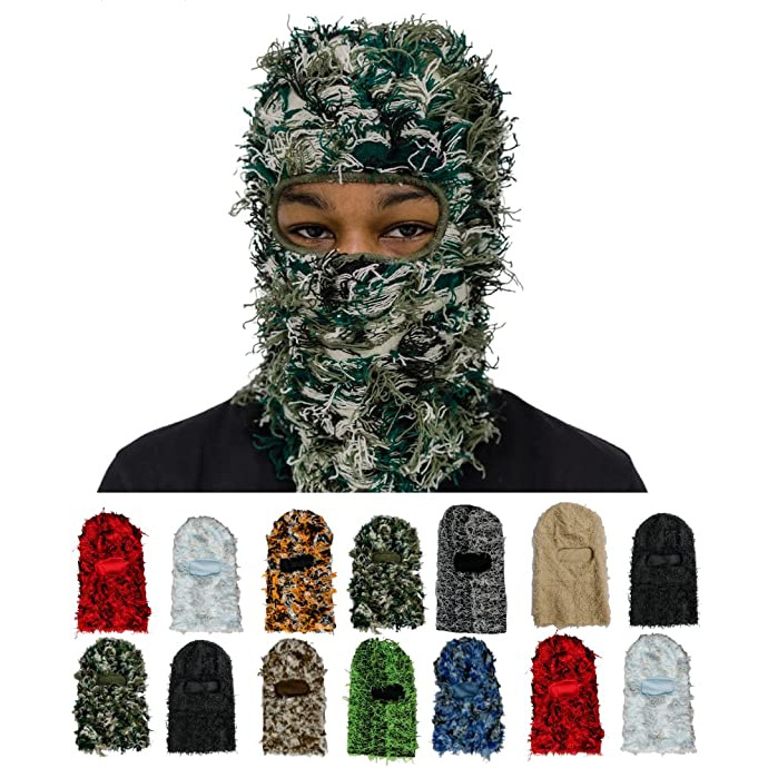 2023 Balakrafa Hat Men's and Women's Knitted Camo Headcover Personalized Woolen Hat_voghion.com
