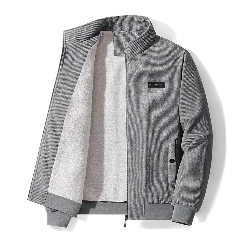 Winter New For Men, Autumn Winter Coat, Corduroy Cotton Jacket, Thickened Lambskin, Sports And Leisure Jacket With Added_voghion.com