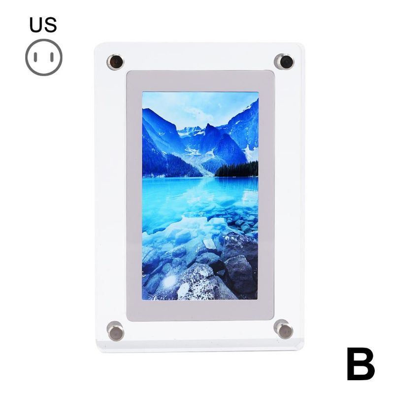 5 Inch Acrylic Photo Frame 1200mAh Vertical Display IPS Screen 4G Memory Battery Digital Portrait Holder_voghion.com