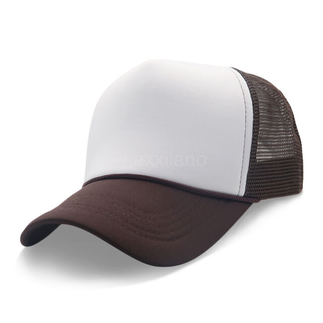 Trucker hat mesh foam hat flat brim hat Baseball cap adjustable men's women's hat_voghion.com