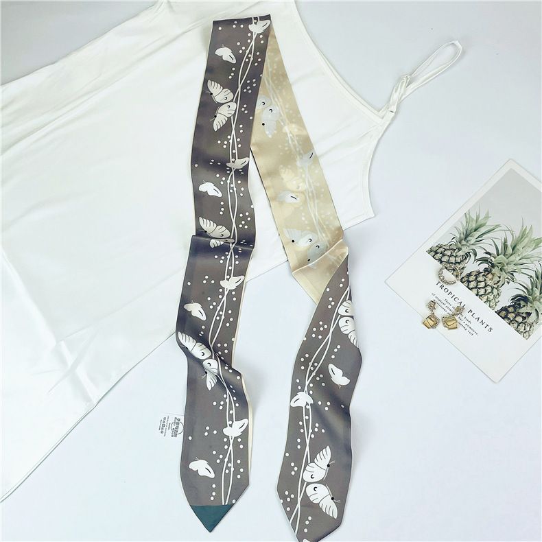 Sciarpa per borsa con rilegatura in nastro di protezione per il collo con fascia lunga da donna piccola in stile letterario primaverile ed estivo_voghion.com