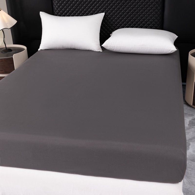 Solid Color Fitted Mattress Protector - Waterproof & Dustproof (Elastic Deep Pocket Hypoallergenic Breathable Fabric Universal Size)_voghion.com