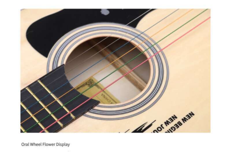 Chitarra folk in legno per studenti, strumento per principianti, da 38 a 41 pollici_voghion.com
