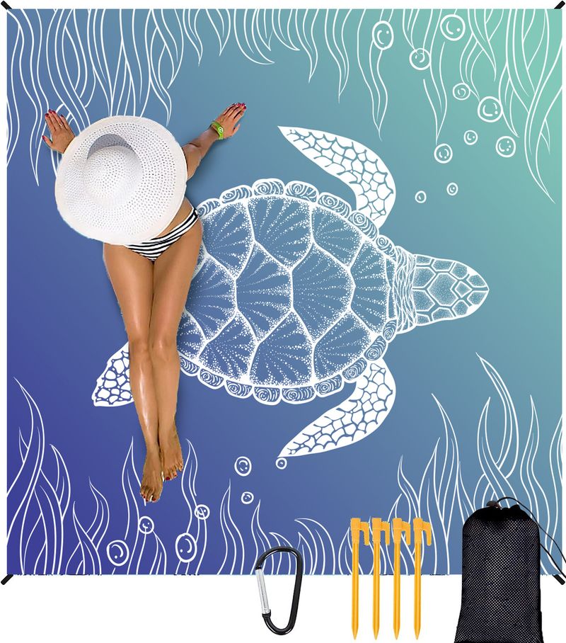 Tenda da spiaggia portatile con tettuccio in lycra - Protezione solare UV per campeggio, picnic e relax all'aperto_voghion.com