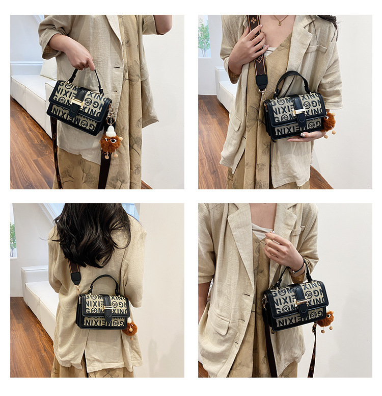 Textured fashion women's bag 2024 new trendy spring retro portable small square bag casual personality single shoulder crossbody bag_voghion.com
