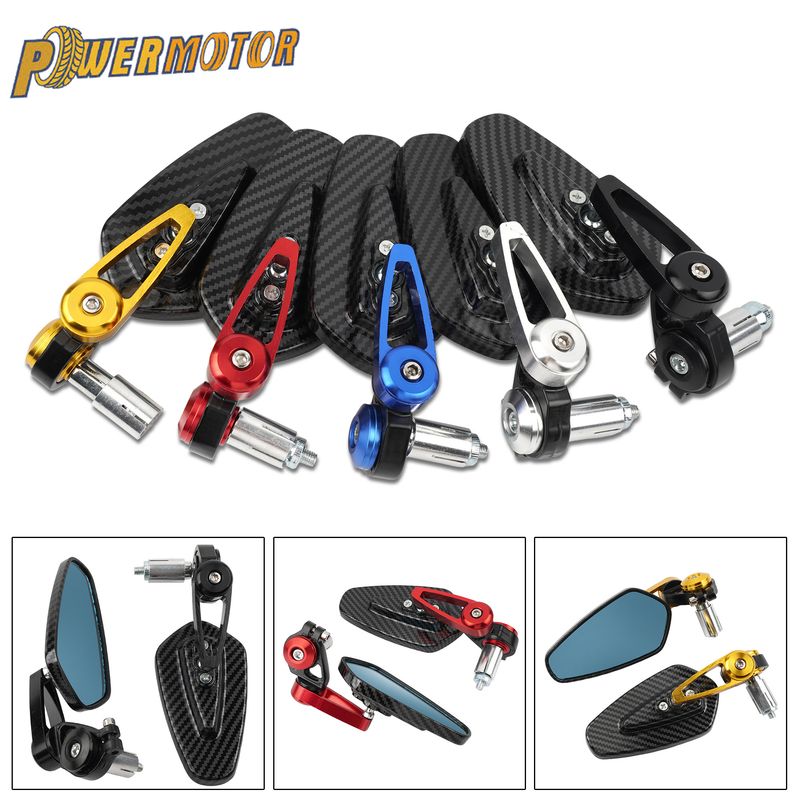 Motocicletă ghidon lateral oglindă retrovizoare universală 7/8" 22mm motocicletă ghidon din fibră de carbon oglinzi retrovizoare accesorii_voghion.com