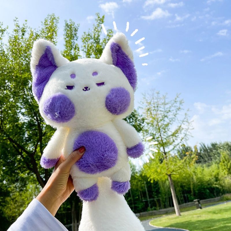 Peluche adorabile piccolo giocattolo di volpe con coda soffice_voghion.com