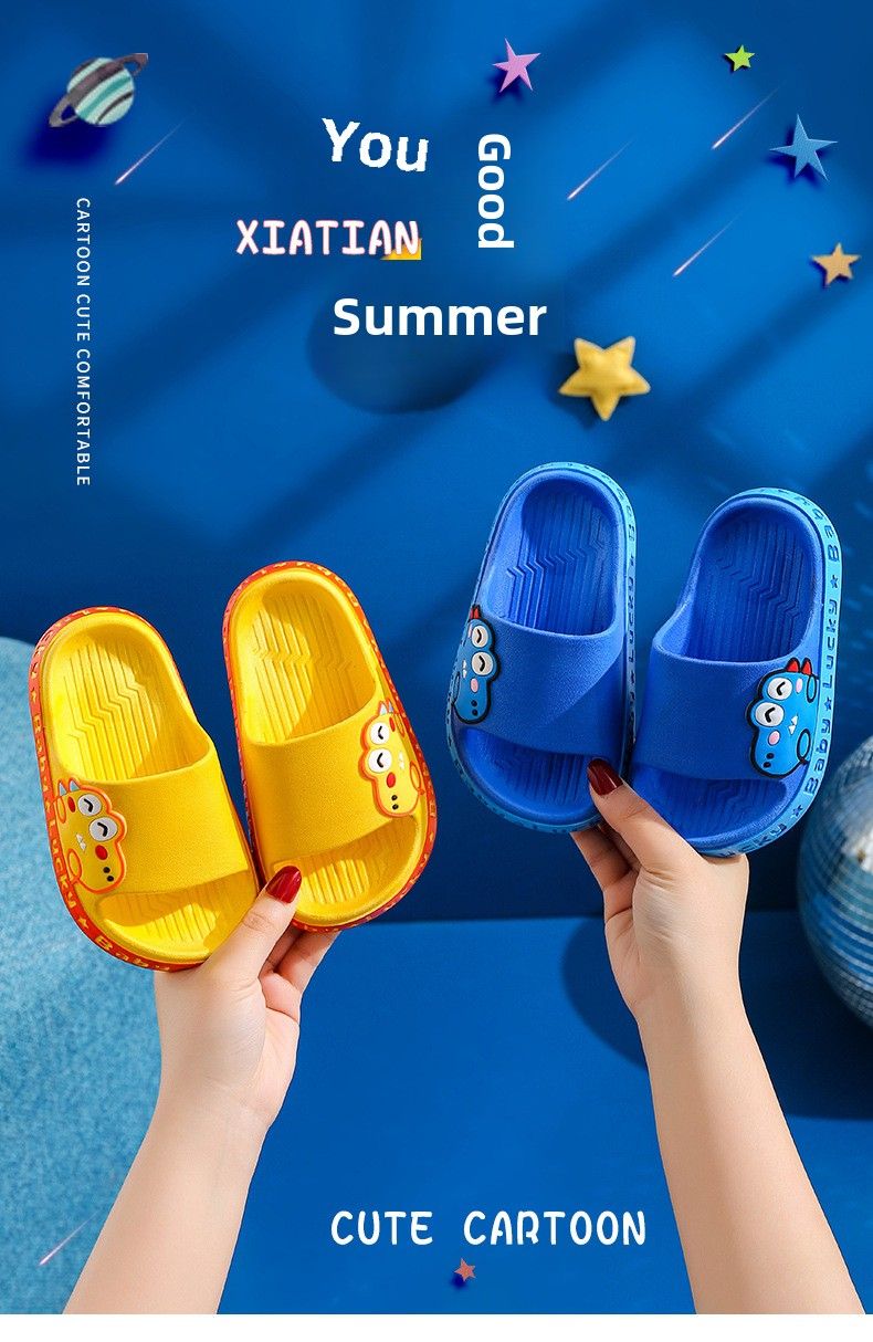 Pantoufles pour enfants été garçons salle de bain bain intérieur antidérapant fond souple bébé maison dessin animé mignon fille cool pantoufles_voghion.com