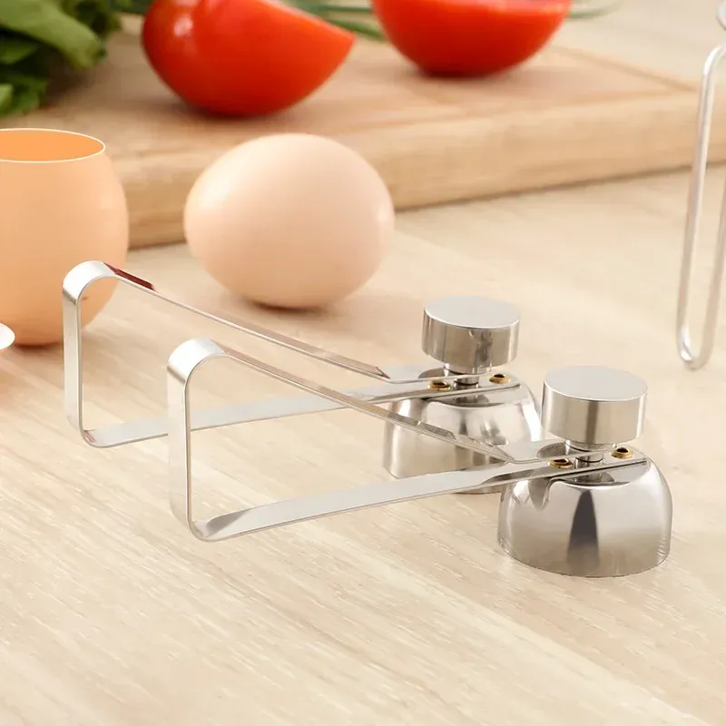 Stainless Steel Egg Topper Cutter Metal Egg Scissors Boiled Raw Opener Creative Kitchen Tool Gadgets Accessories Cool Gadgets_voghion.com