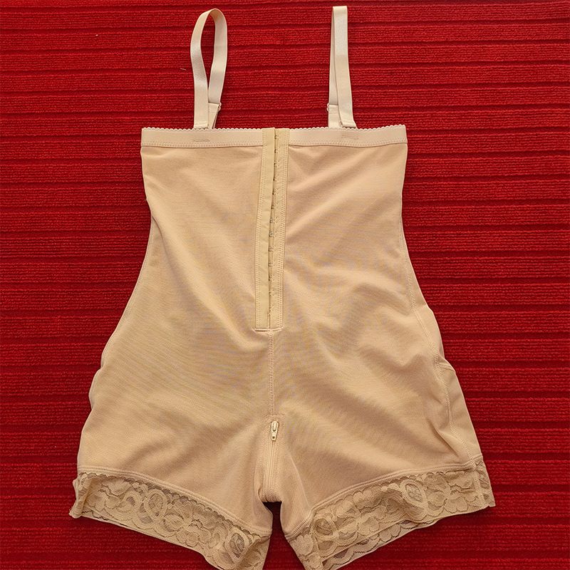 Pantalon amincissant une pièce à trois boutons pour femme, taille haute, fermeture éclair à l'entrejambe, style européen et américain, grande taille_voghion.com